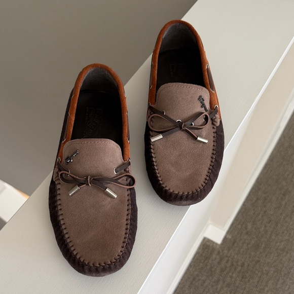 Salvatore Ferragamo Two-Tone Brown Loafers